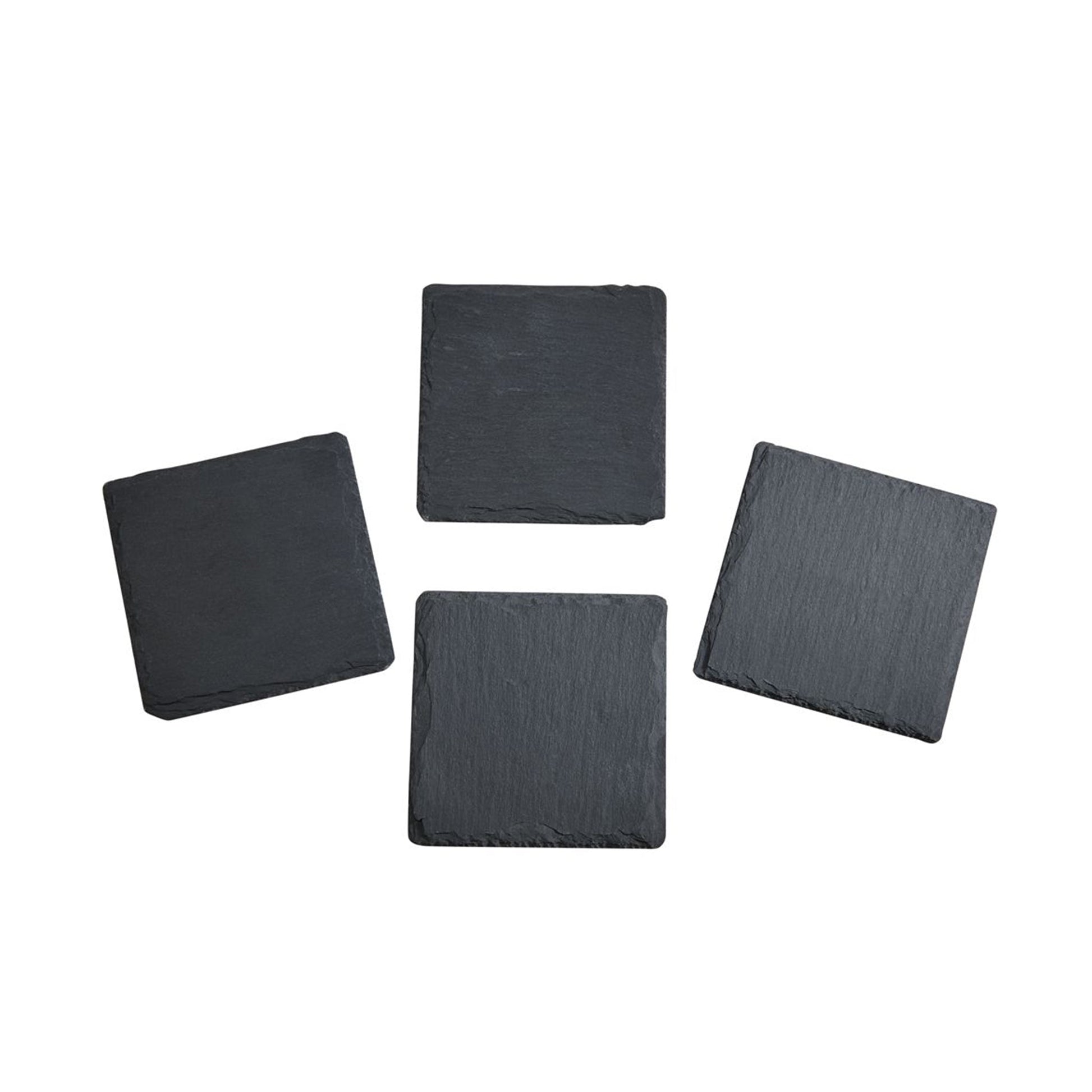 Set Of 4 Slate Coasters 4" Square - Loft&Timber