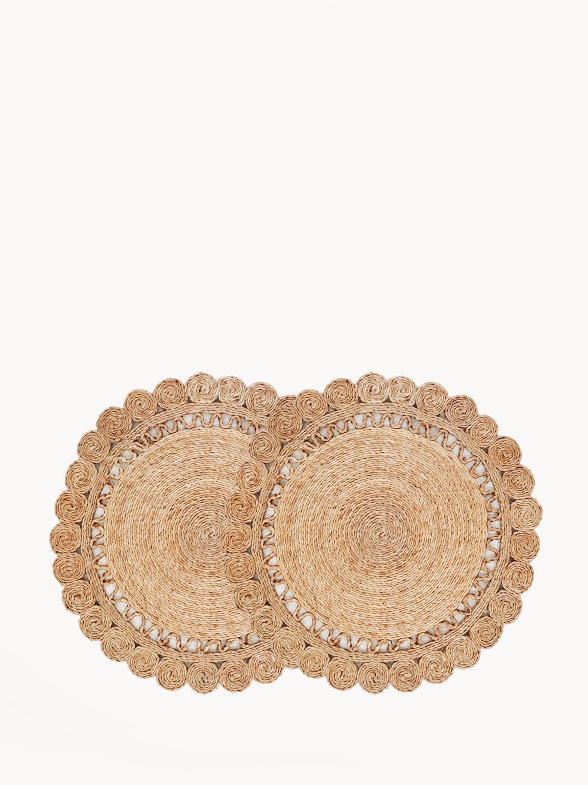 Jute Flower Placemat (Set of 2) - Loft&Timber