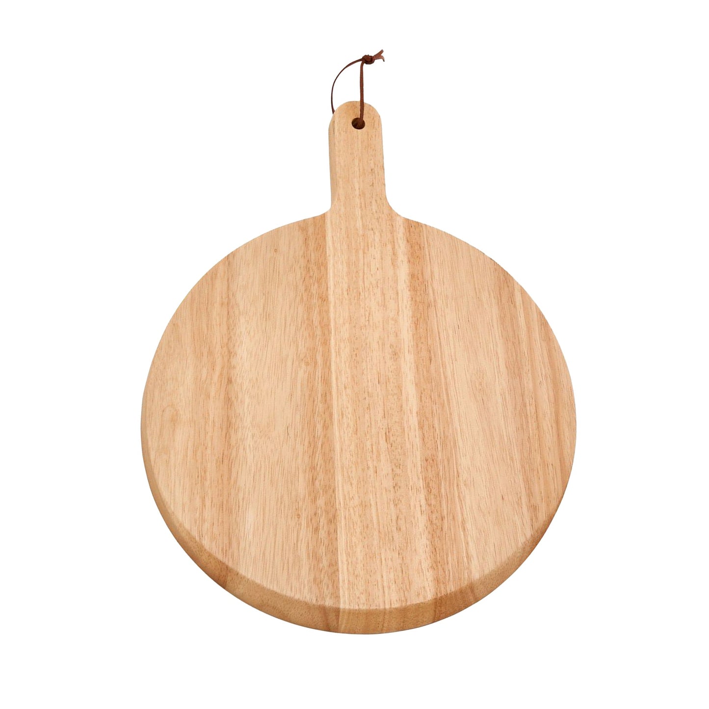 Rubberwood Pizza Board with Handle - 13.5" Diameter - Loft&Timber