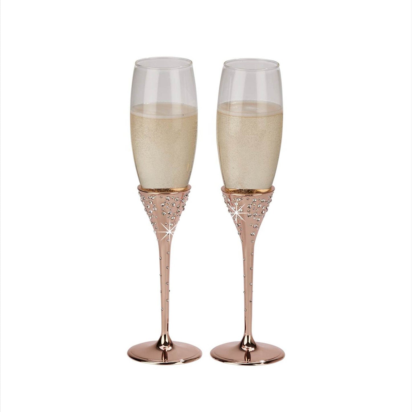 Galaxy Rose Gold Champagne Flutes Set - Loft&Timber