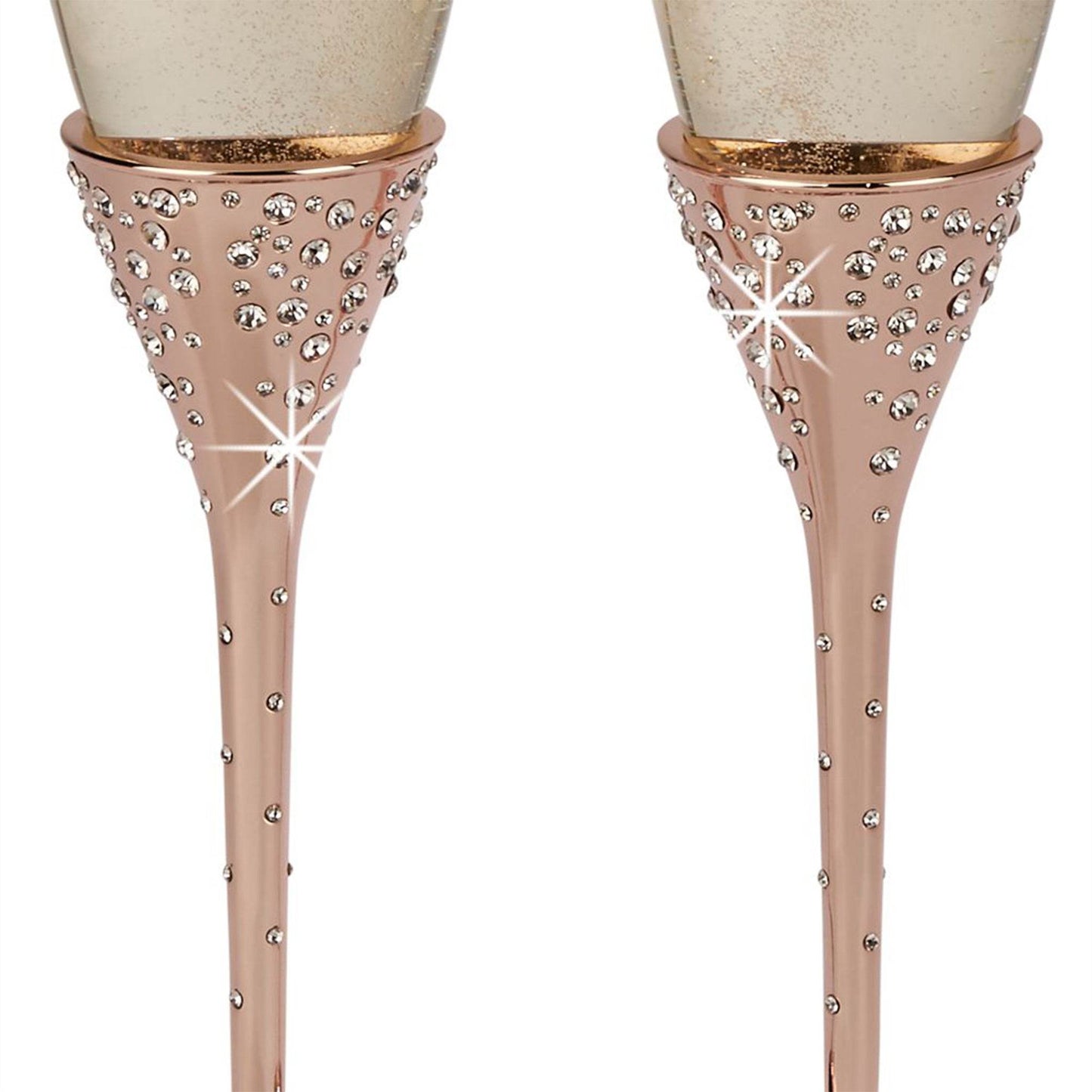 Galaxy Rose Gold Champagne Flutes Set - Loft&Timber