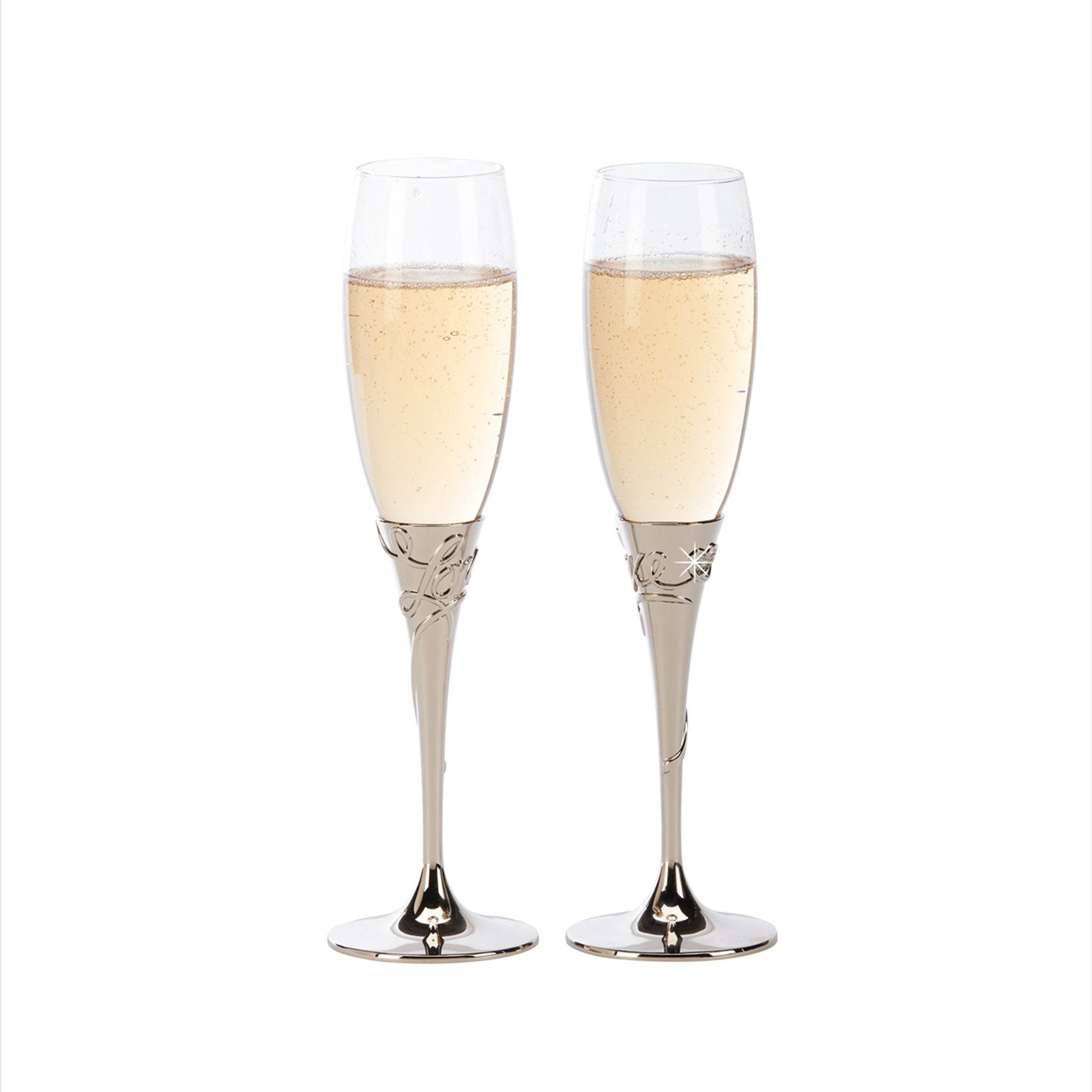 Love Toasting Champagne Flutes Set - Loft&Timber