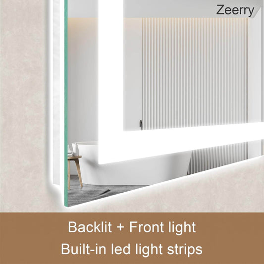 LED Bathroom Mirror 24 X 32 Inch Anti-Fog Bathroom Mirror with Led Illuminated Mirror - Loft&Timber