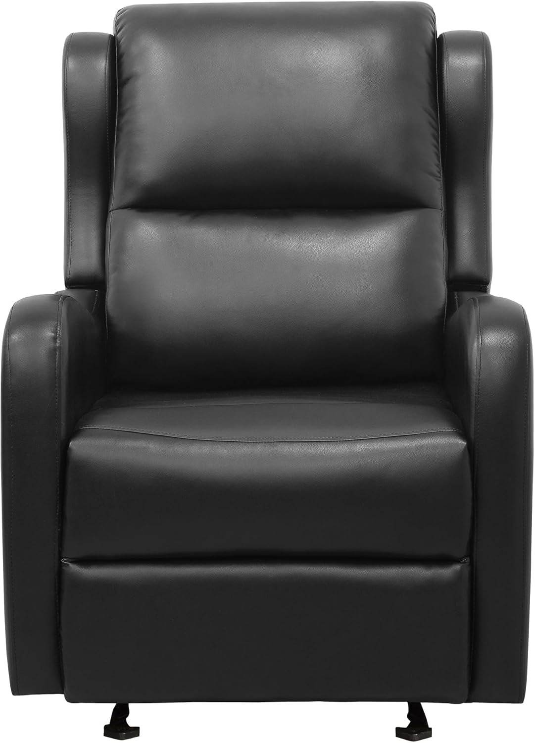 Recliner Chair Living Room Reclining Sofa Chair, Home Theater Seating Modern Recliner, Manual Recliner Sofa Chair for Living Room/Office/Apartment, Glider Recliner, Black - Loft&Timber