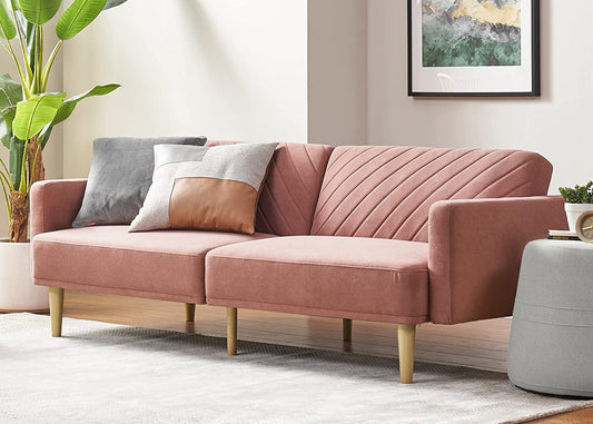 Chloe Futon Sofa Bed with Tapered Legs-0