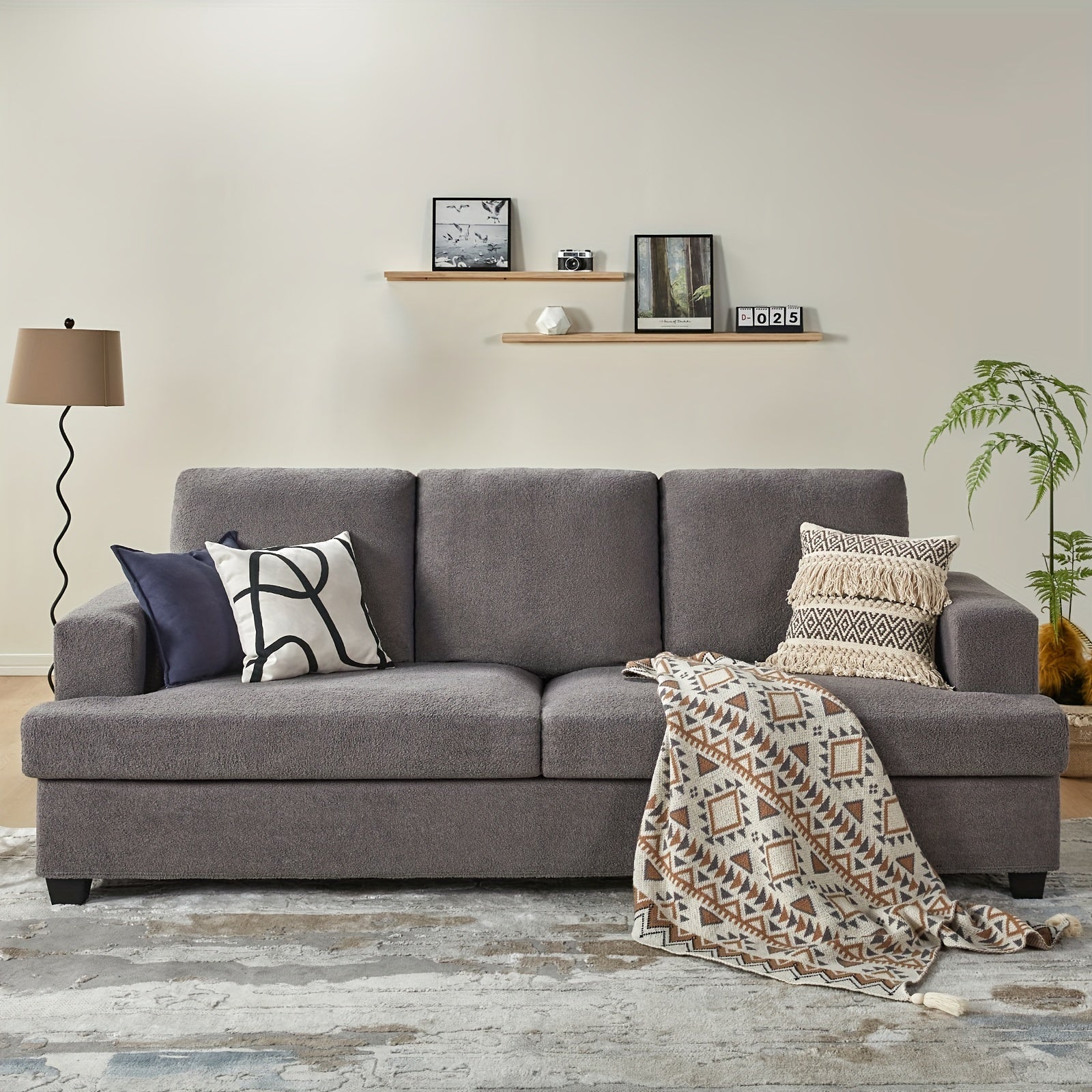 97" Modern Sofa, 3 Seater Comfy Couch Sofa- Extra Deep Seated Oversized Sofa - Loft&Timber