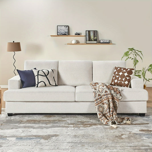 97" Modern Sofa, 3 Seater Comfy Couch Sofa- Extra Deep Seated Oversized Sofa - Loft&Timber