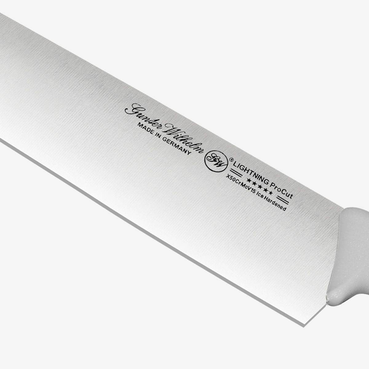 Gunter Wilhelm Lightning Chef Knife, 10 Inch | Brown and Grey ABS Handle SKU: 10-105-0110 - Loft&Timber