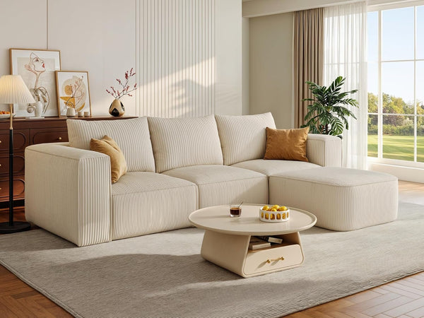 107 Inch Cloud Modular Sofa with Deep Seats Comfort-0
