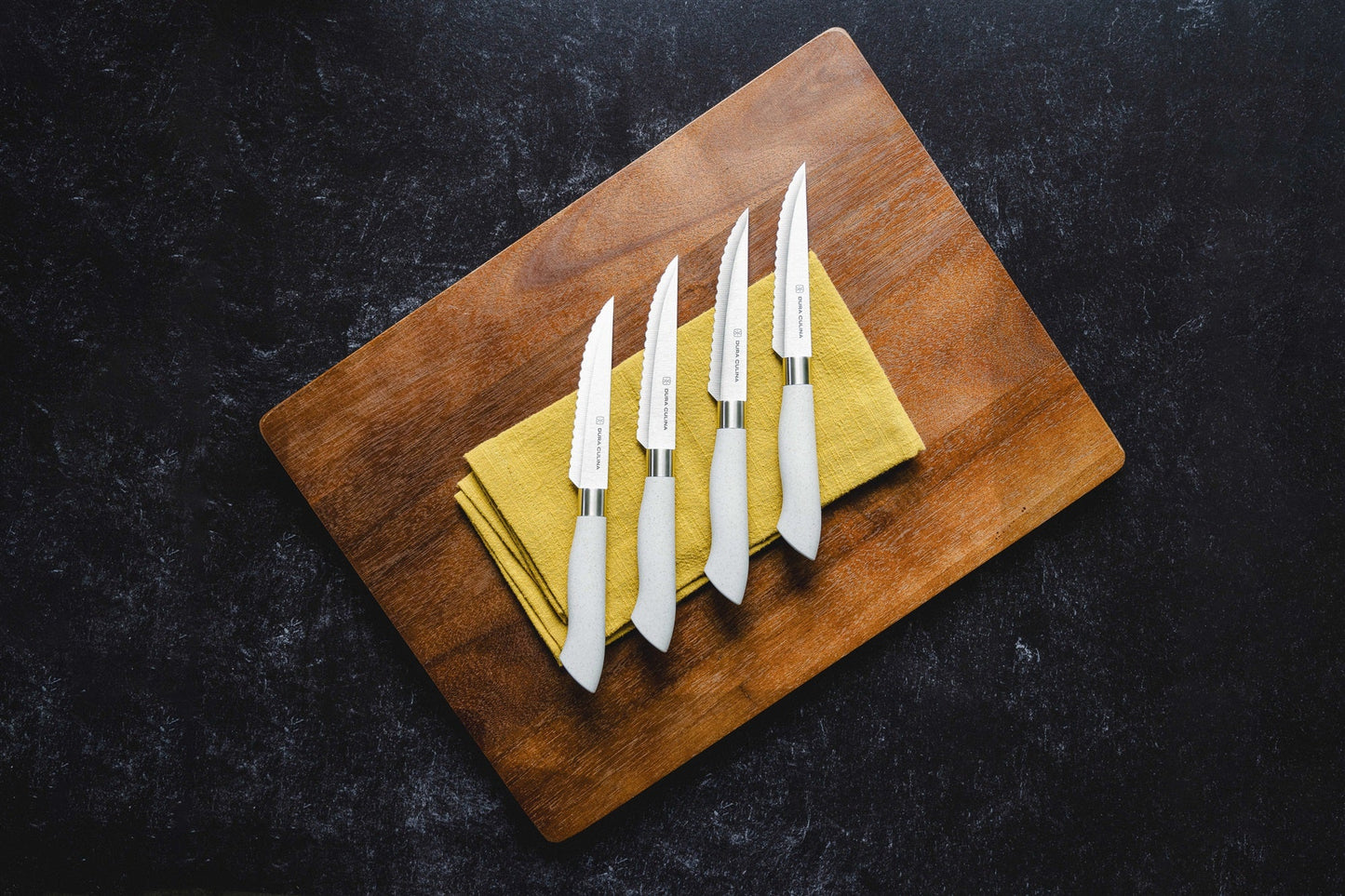 EcoCut 4 Piece Steak Knife Set, Grey-1