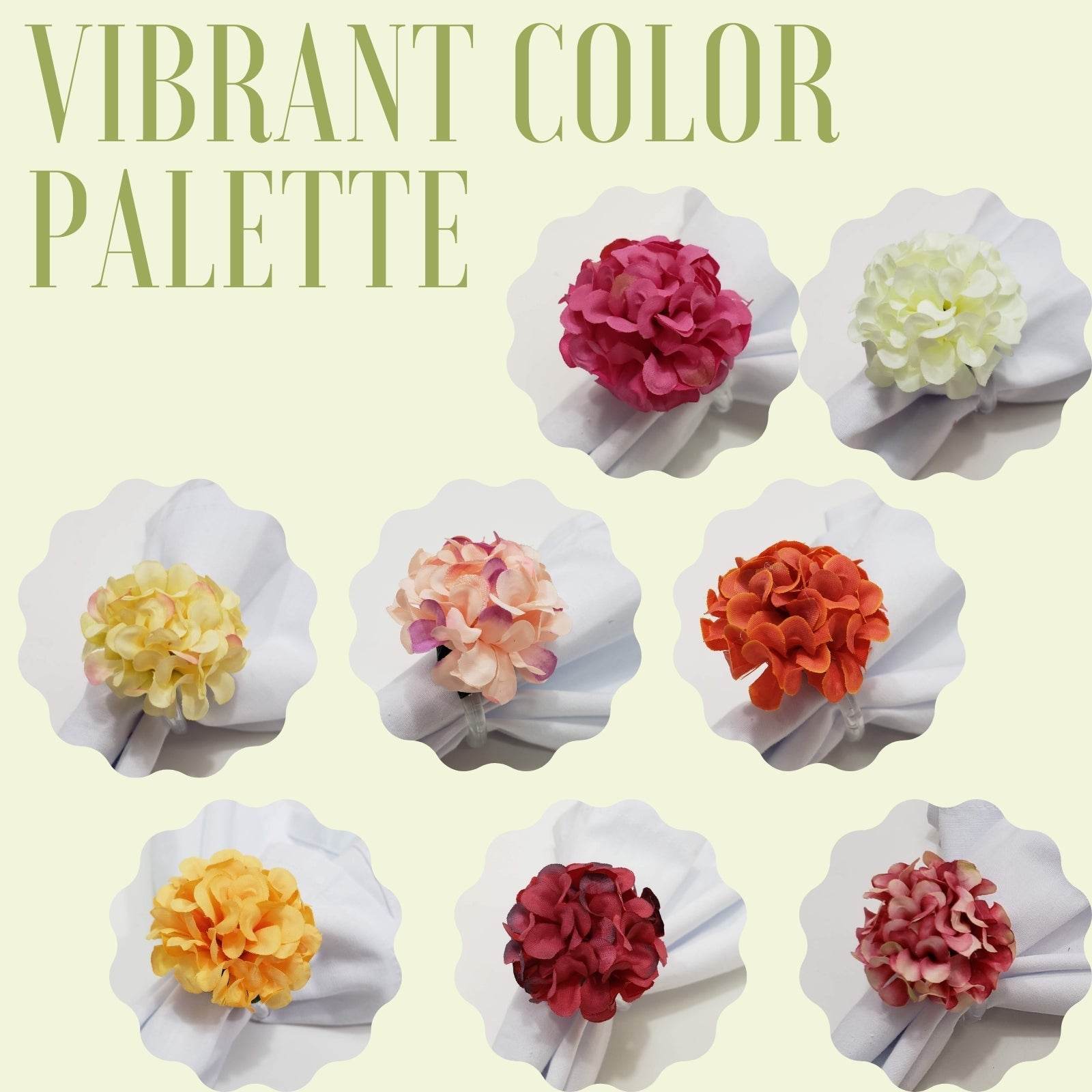 Charlo's Set of 4 Pink Flower Chrysanthemum Charm Napkin Rings for dining table decor - Loft&Timber