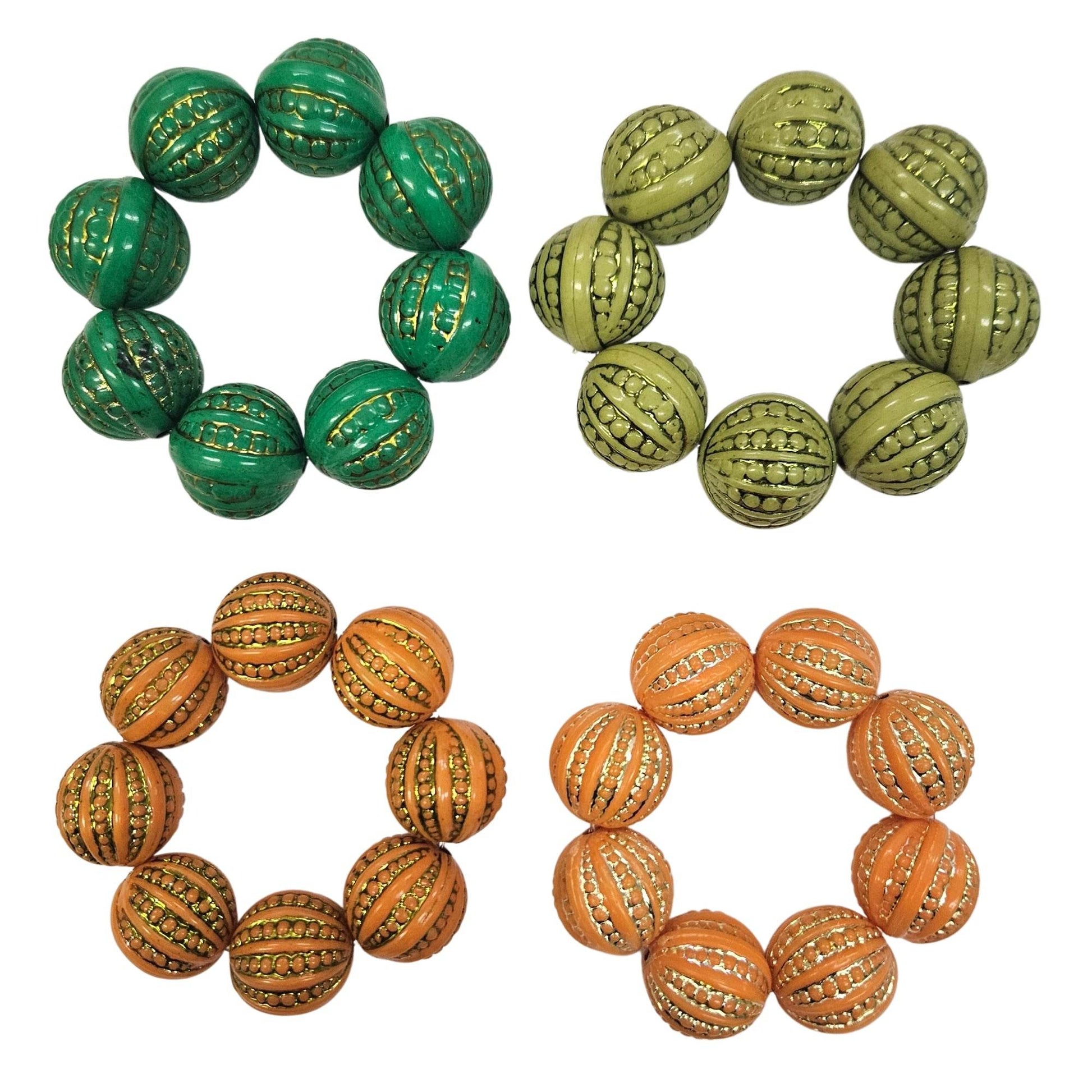 Maison Charlô | Set 4 Lemon Shine Beaded Napkin Rings | Rustic Napkin Ring | Handmade - Loft&Timber