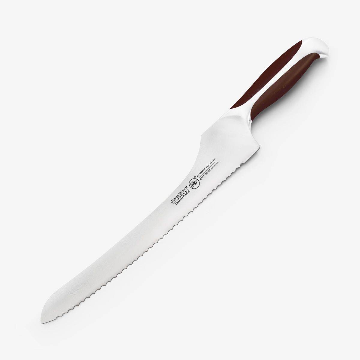 Gunter Wilhelm Thunder Offset Bread Knife, 10 Inch | Brownish ABS Handle SKU: 51-518-1510 - Loft&Timber