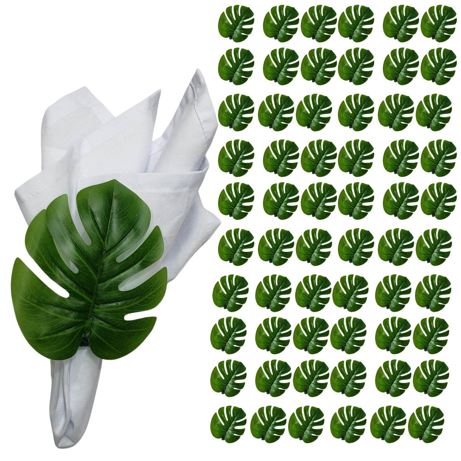 Maison Charlô | Wholesale Set 30 or 60 Green Monstera Leaf Napkin Rings Ecofriendly Pack - Loft&Timber