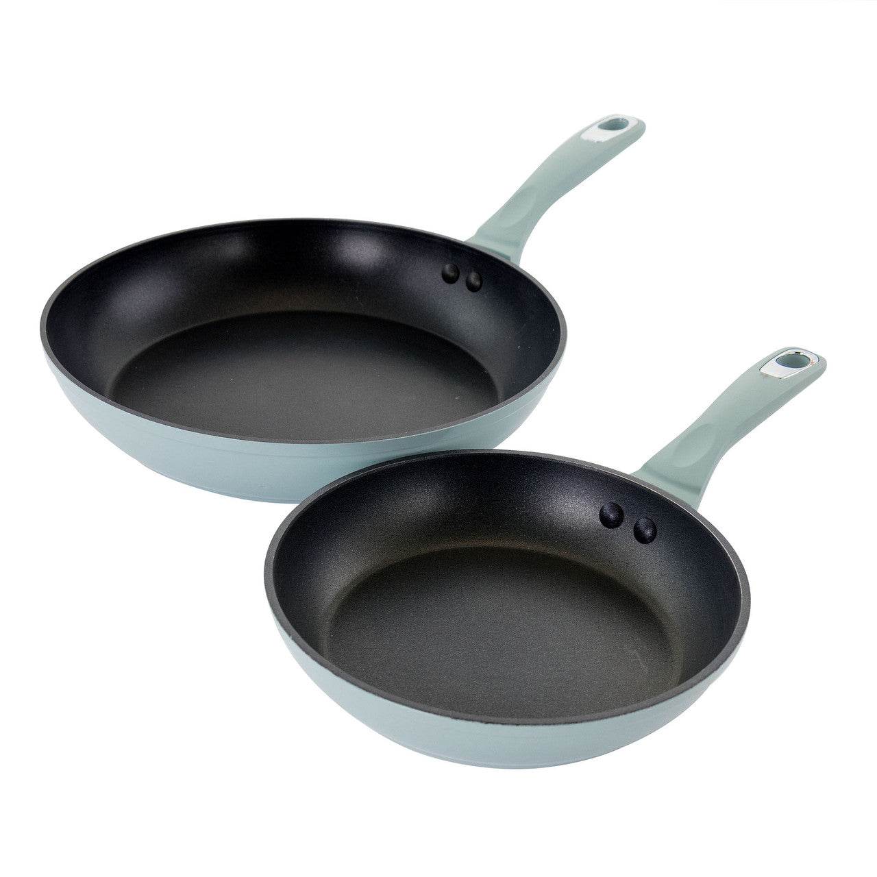 Oster Lynhurst 2 Piece Aluminum Nonstick Frying Pan Set in Blue - Loft&Timber