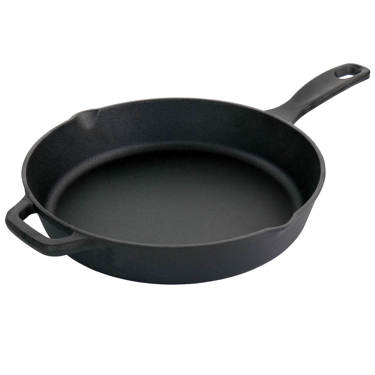 Oster Castaway 12 Inch Cast Iron Round Frying Pan with Dual Spouts - Loft&Timber
