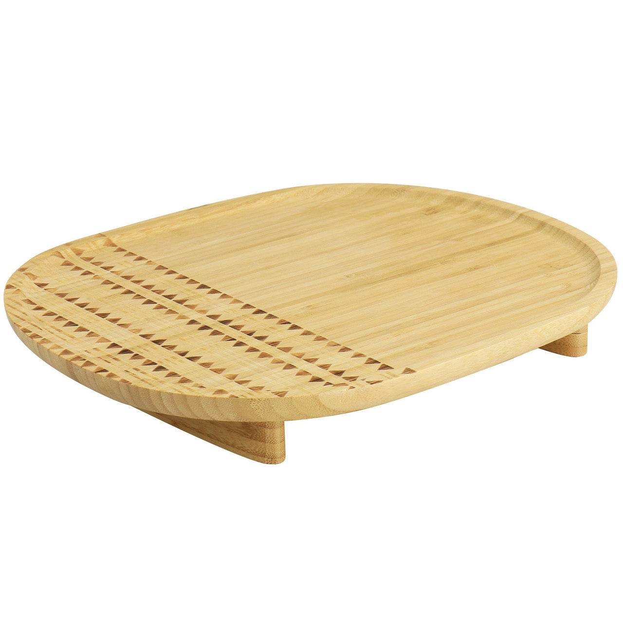Gibson Home 13.5 Inch Sadler Wooden Serving Tray - Loft&Timber