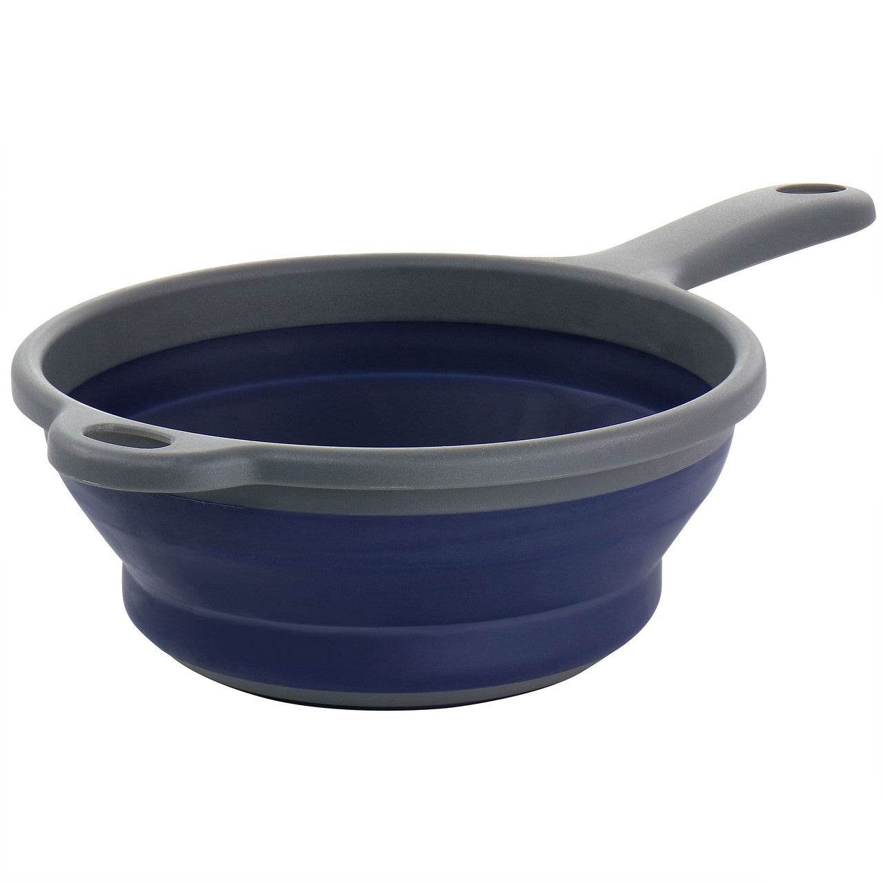 Oster Bluemarine Collapsible Polypropylene Colander with Handle in Navy - Loft&Timber