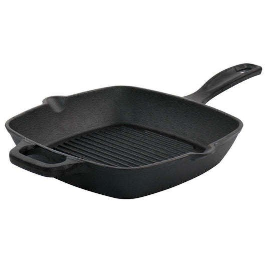 Oster Castaway 10 Inch Square Cast Iron Grill Pan with Pouring Spouts - Loft&Timber