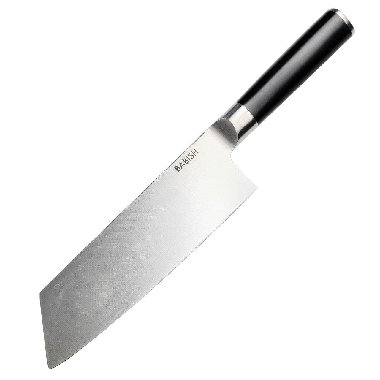 Babish 7.5 Inch High-Carbon Stainless Steel Full Tang Clef Knife in Black - Loft&Timber