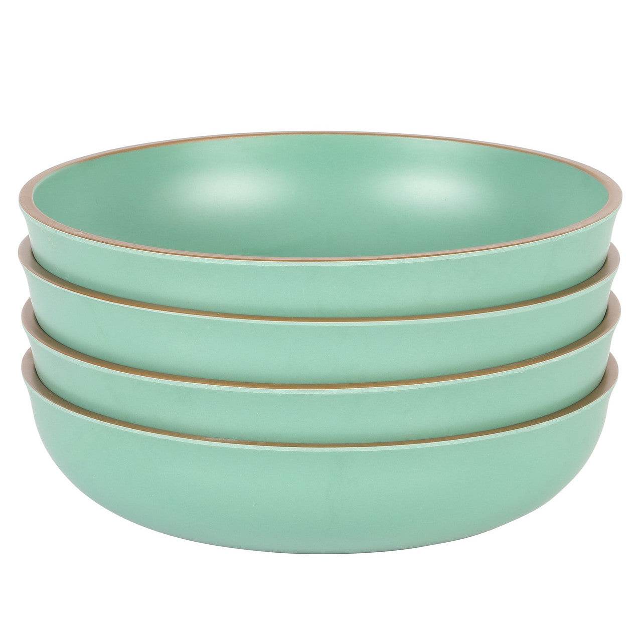 Gibson Home Rockabye 4 Piece 8.5 Inch Melamine Dinner Bowl Set In Green - Loft&Timber