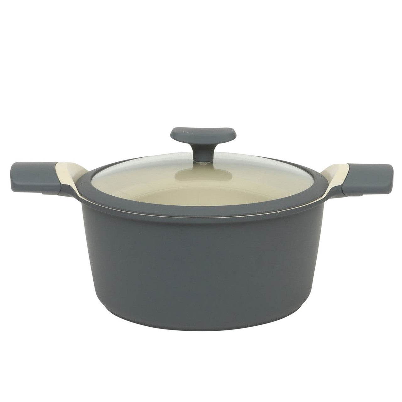 Oster Rooney 5 Quart Ceramic Nonstick Cast Aluminum Dutch Oven with Lid in Grey - Loft&Timber