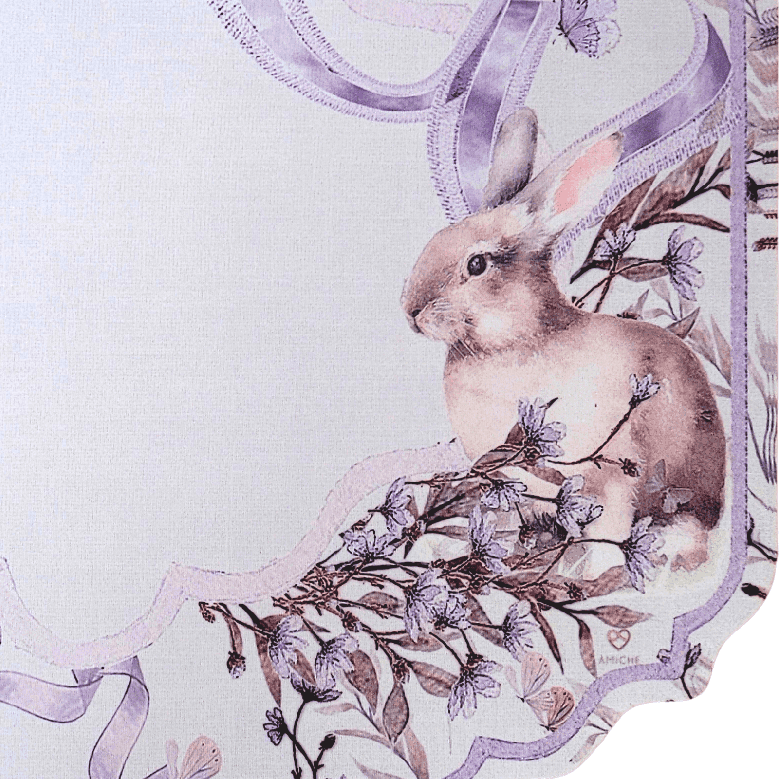 Set 4 Placemats Waterproof Lace Lilac Easter Bunny Gardens Non Slip Easy to Clean placemat, Reusable Placemats, Dining Table, TableSetting - Loft&Timber