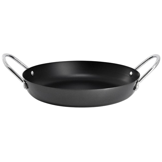 Oster Smithfire 11 Inch Nonstick Carbon Steel Paella Pan in Dark Gray - Loft&Timber