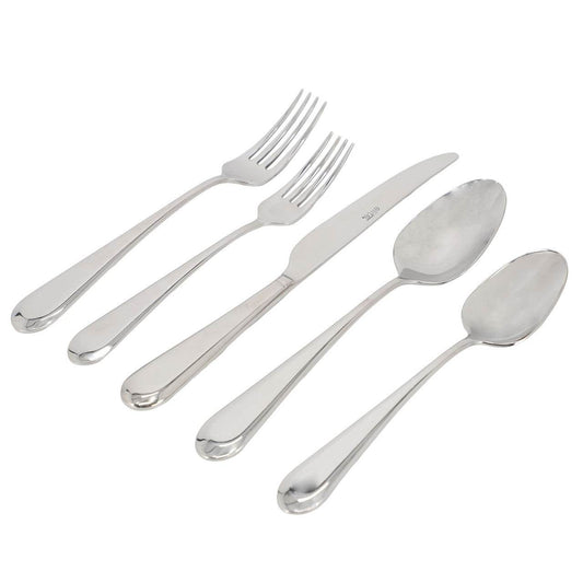 Gibson Elite Claudine 20 Piece Stainless Steel Flatware Set in Silver - Loft&Timber