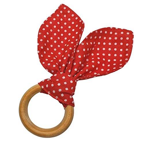 Maison Charlo | Set of 4 Bunny Ears Napkin Rings | Easter Decorations for Table (Polka dot Red) - Loft&Timber