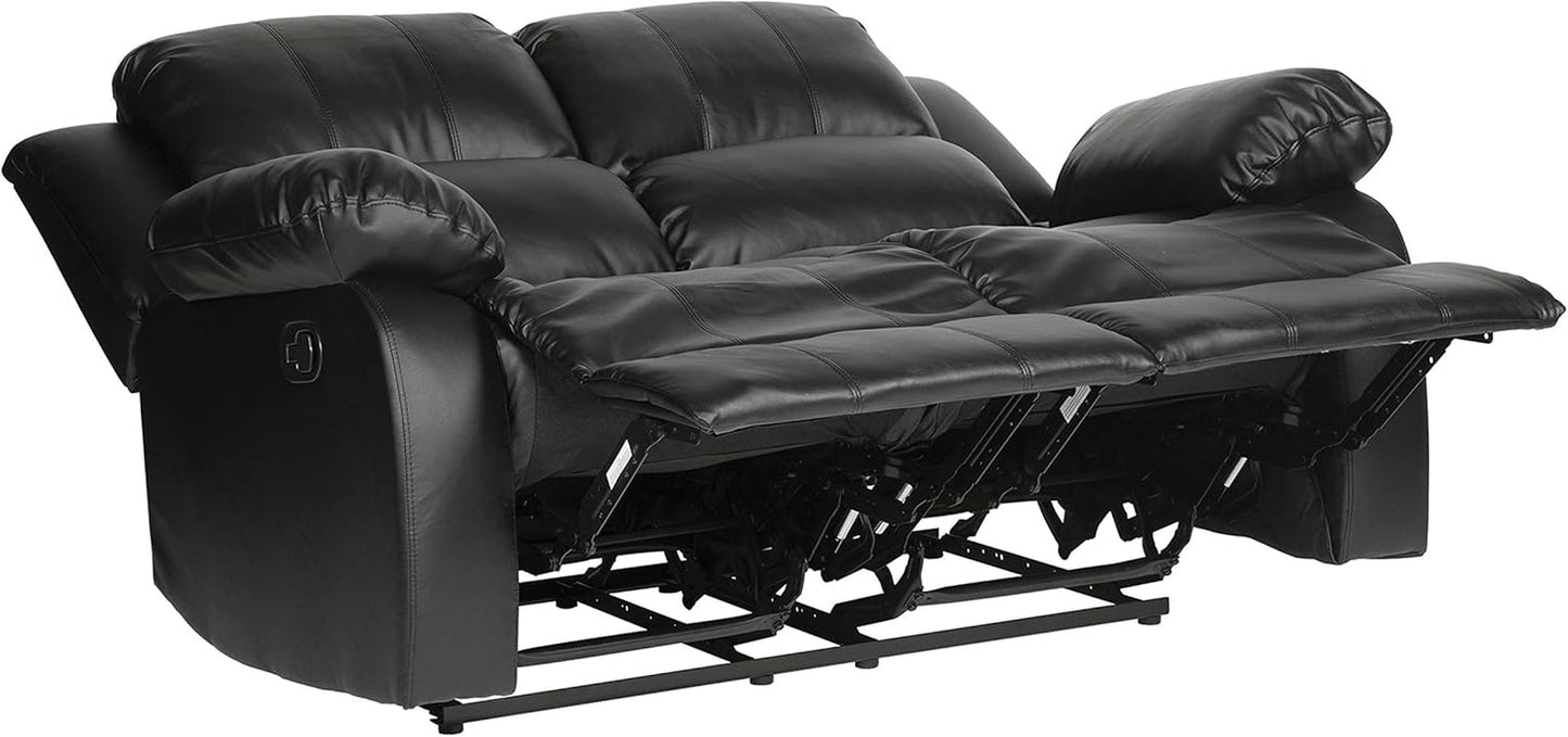 62.5" Black Wall Hugger Recliner Loveseat-3