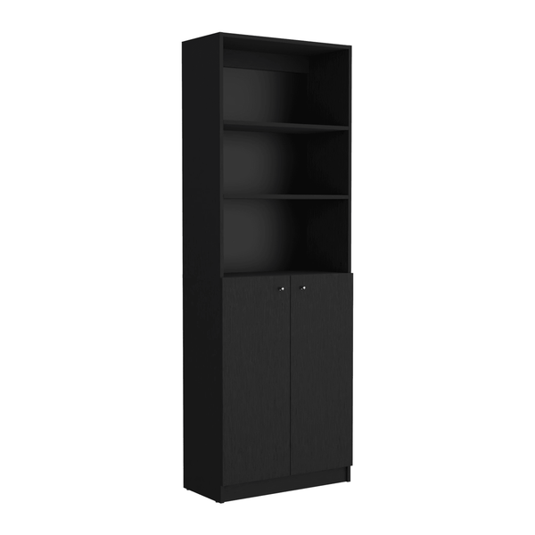 Home 2-Door Bookcase With Open Shelves-0