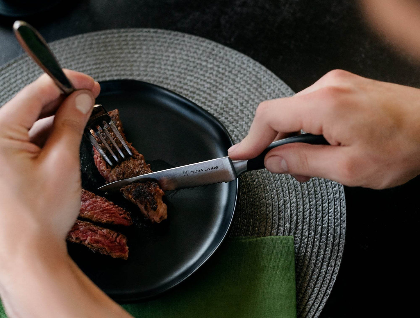 Elite Set of 8 Steak Knives - Black - Loft&Timber