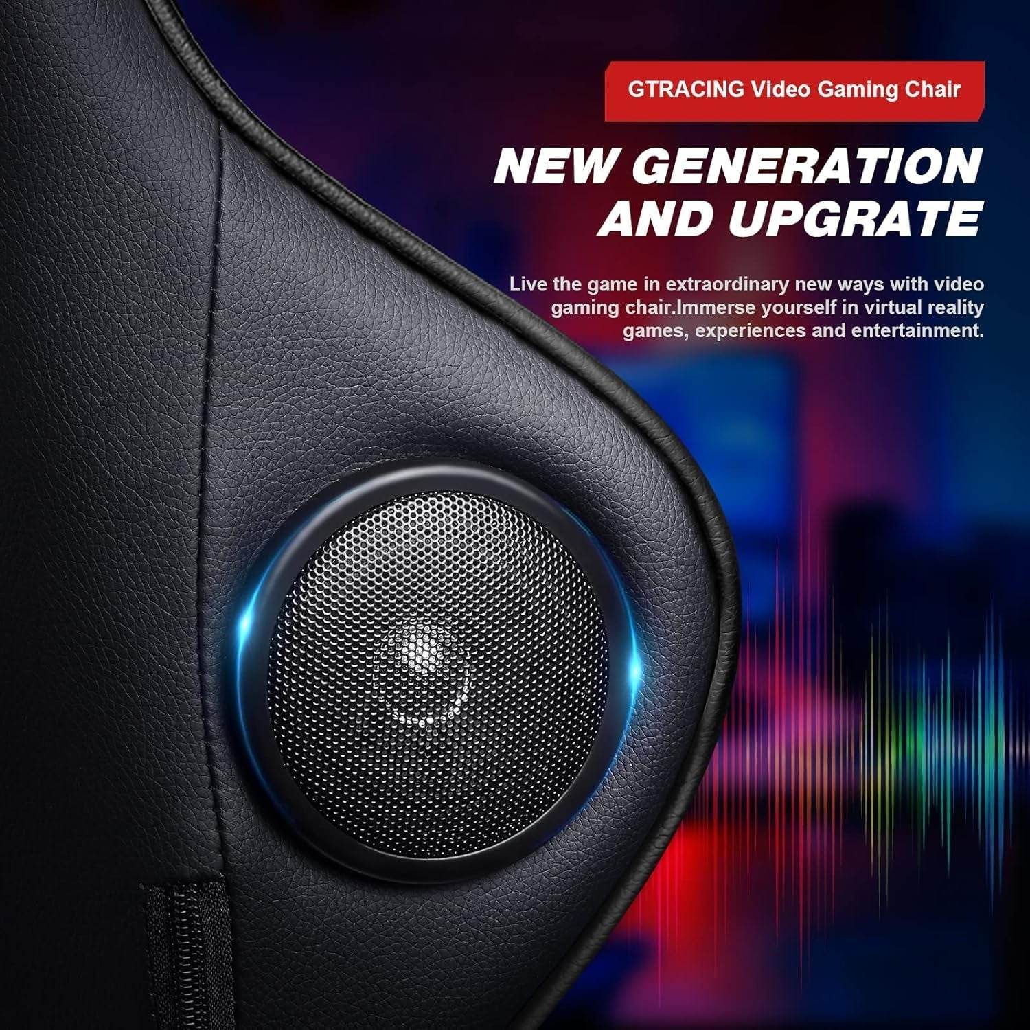 Gaming Chair with Footrest (Black) - Loft&Timber