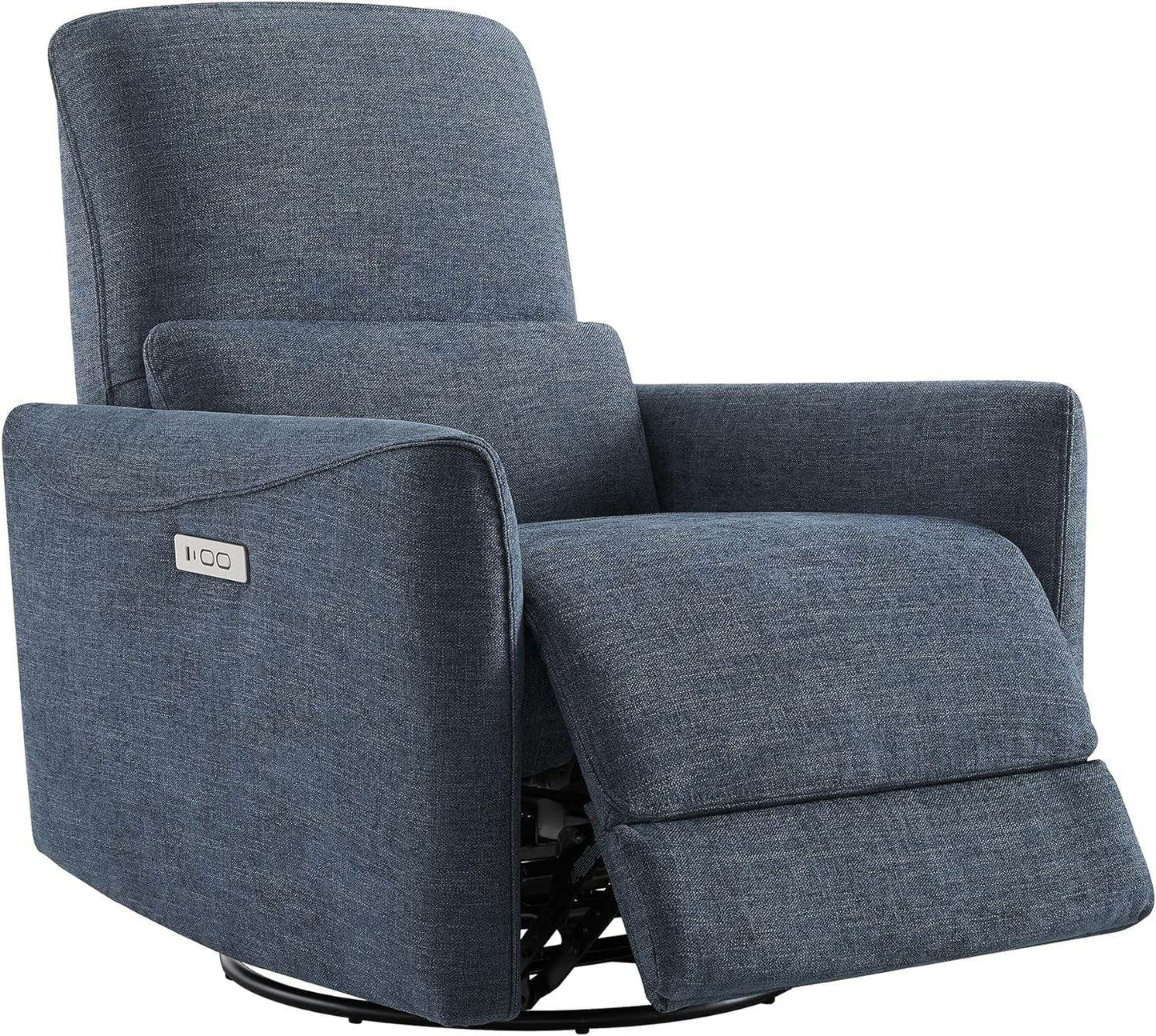 Ink Blue Power Swivel Glider Recliner Chair Nursery Living Room - Loft&Timber