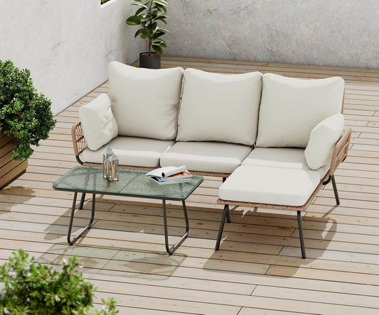 L-Shaped Outdoor Loveseat Sectional - Loft&Timber