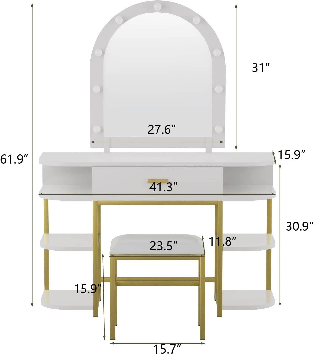 Vanity with Mirror and Lights - Loft&Timber