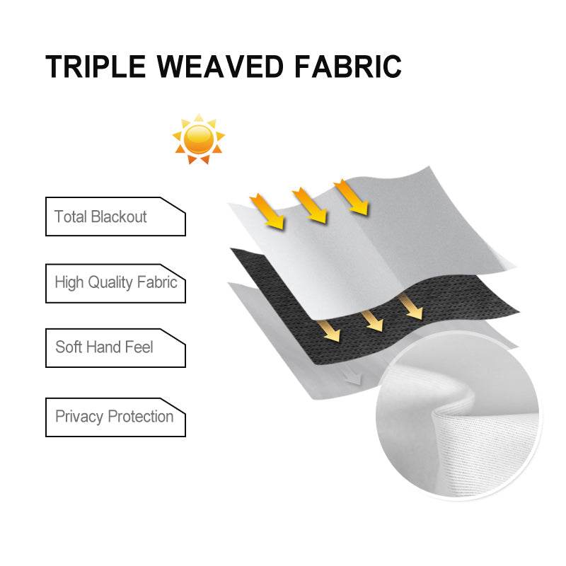 DWCN French Blackout Door Curtains, 1 Curtain Panel with Tieback - Loft&Timber