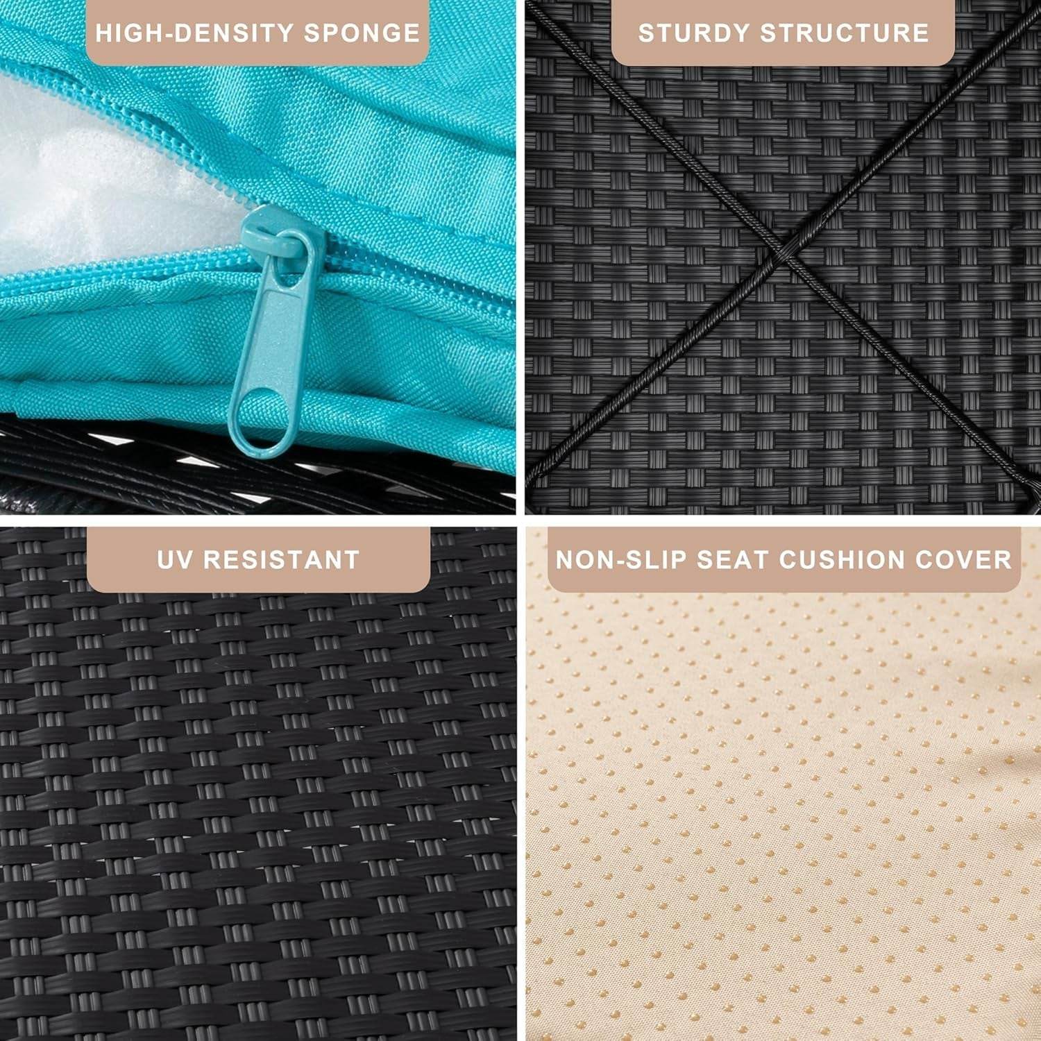 Comfortable Seven Piece Outdoor Patio Furniture Set - Loft&Timber