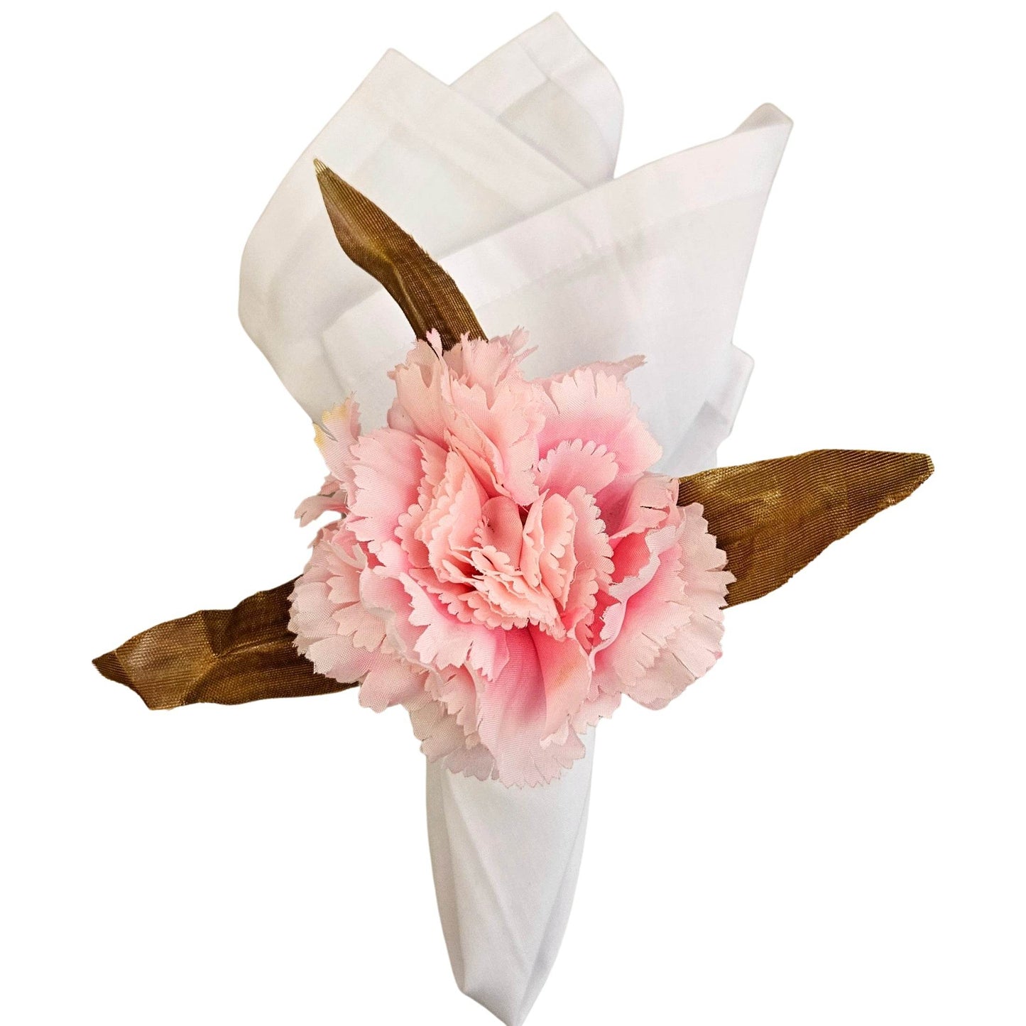 Maison Charlô | Set of 4 Rose Carnation Flower Napkin Rings for events, wedding, party, birthday - Loft&Timber