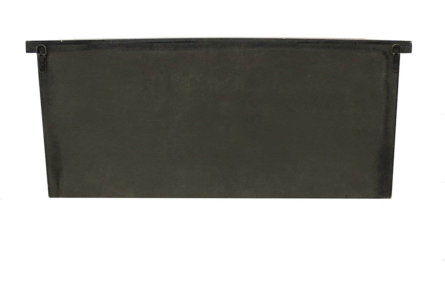 Brown Rustic Wooden Wall Shelf With 3 Drawers And Hooks - Loft&Timber