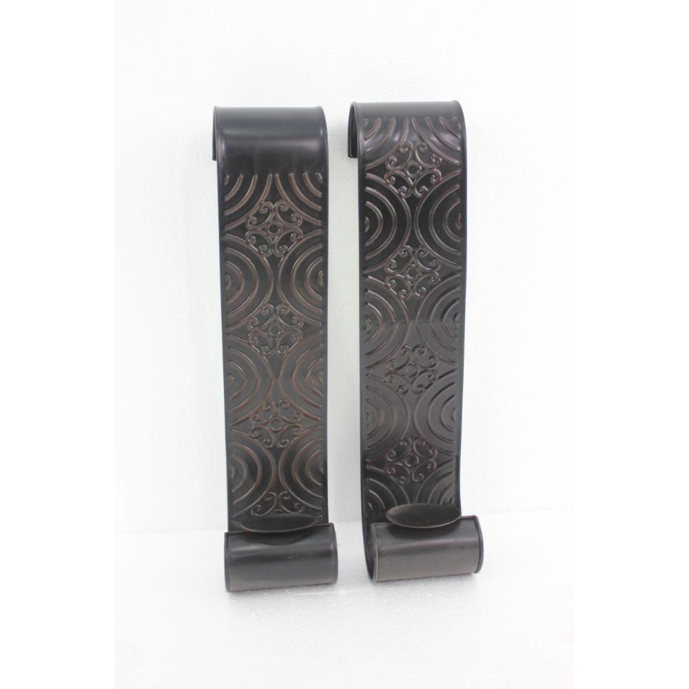 5" X 5" X 23.25" Brown, Vintage, Metal - Wall Candle Holder Sconce Set - Loft&Timber