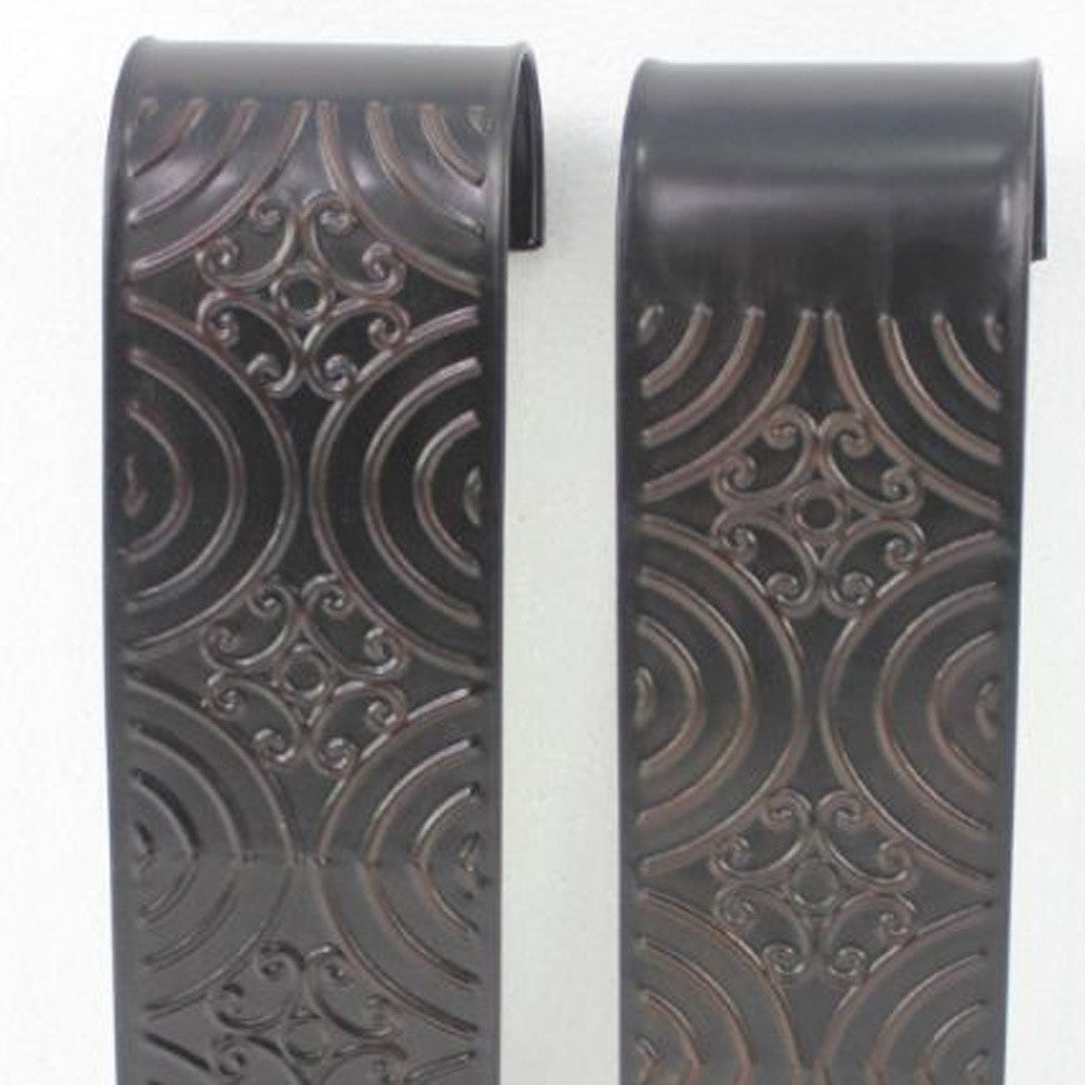 5" X 5" X 23.25" Brown, Vintage, Metal - Wall Candle Holder Sconce Set - Loft&Timber