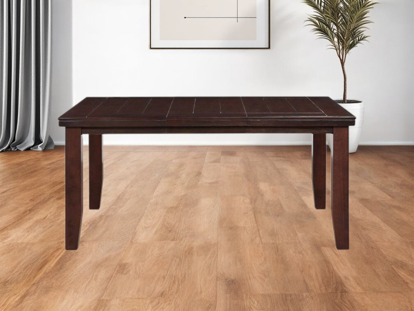 48" Dark Brown Solid Manufactured Wood Dining Table - Loft&Timber
