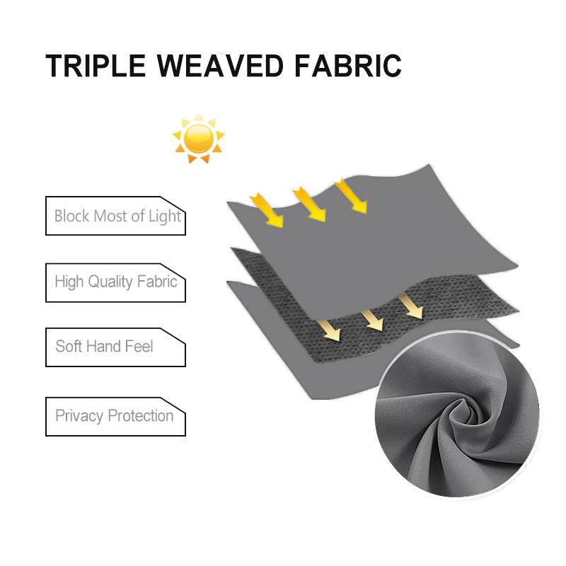 Custom Curtains: 100% Blackout Curtains, Set of 2 Panels - Loft&Timber