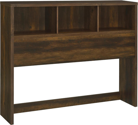 Queen Bookcase Headboard with Dark Pine Finish-0