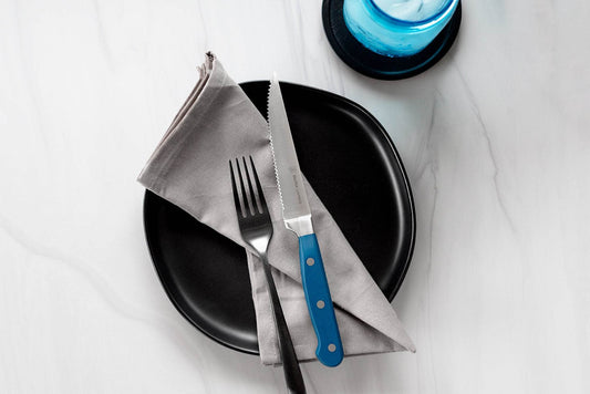 Superior Set of 8 Steak Knives - Royal Blue - Loft&Timber