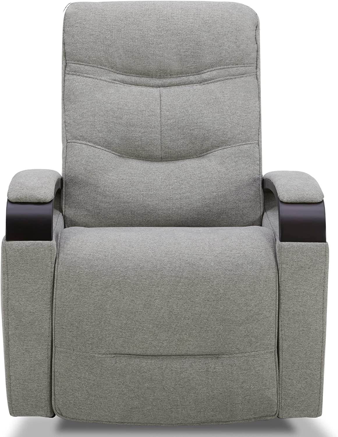 Fabric Power Swivel Glider Rocker Recliner Chair (Light Grey) - Loft&Timber