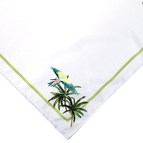 Charlo's Cloth Napkins Set of 4 Brazilian Parrot 16" by 16" - Green - Loft&Timber