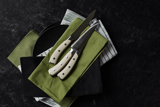 Elite Set of 8 Steak Knives - Cream - Loft&Timber